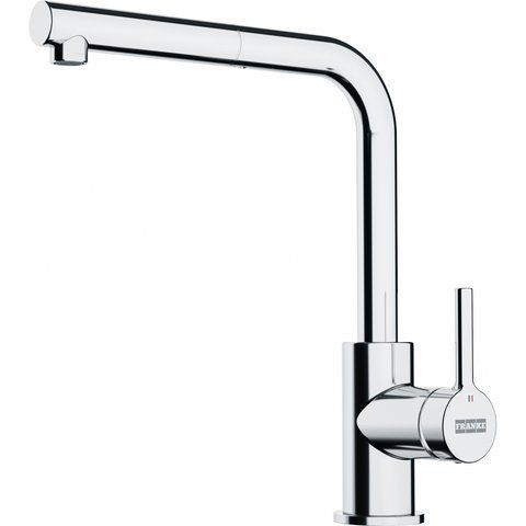 Кухонний змішувач Franke L Shape Pull Out з витяжним виливом (115.0712.420) Хром 115.0712.420 фото
