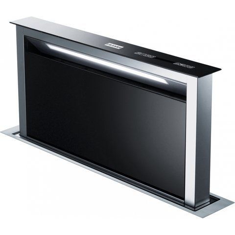 Кухонна витяжка Franke Downdraft FDW 908 IB XS (110.0365.588) нерж. сталь / чорне скло для монтажу в стільницю 110.0365.588 фото