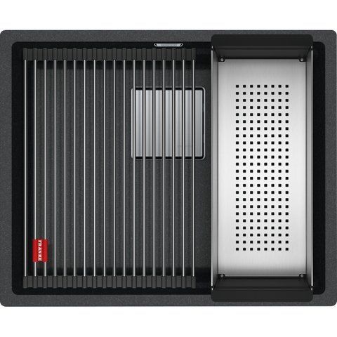 Кухонна мийка Franke KUBUS 2 KNG 110-52 (125.0517.044) Онікс - (коландер та килимок Rollmat у комплекті) 125.0517.044 фото