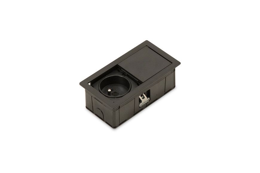 Блок розеток ASA VERSAHIT MONO 1x220 V (060.25F.00008) матовий чорний 060.25F.00008 фото