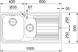 Кухонна мийка Franke Logica Line LLL 651, Декор (101.0381.837) чаша зліва 101.0381.837 фото 3