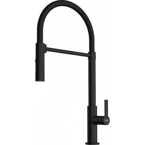 Кухонний змішувач Franke Maris Slim SemiPro гнучкий вилив з душем (115.0728.396) Чорний матовий  115.0728.396 фото