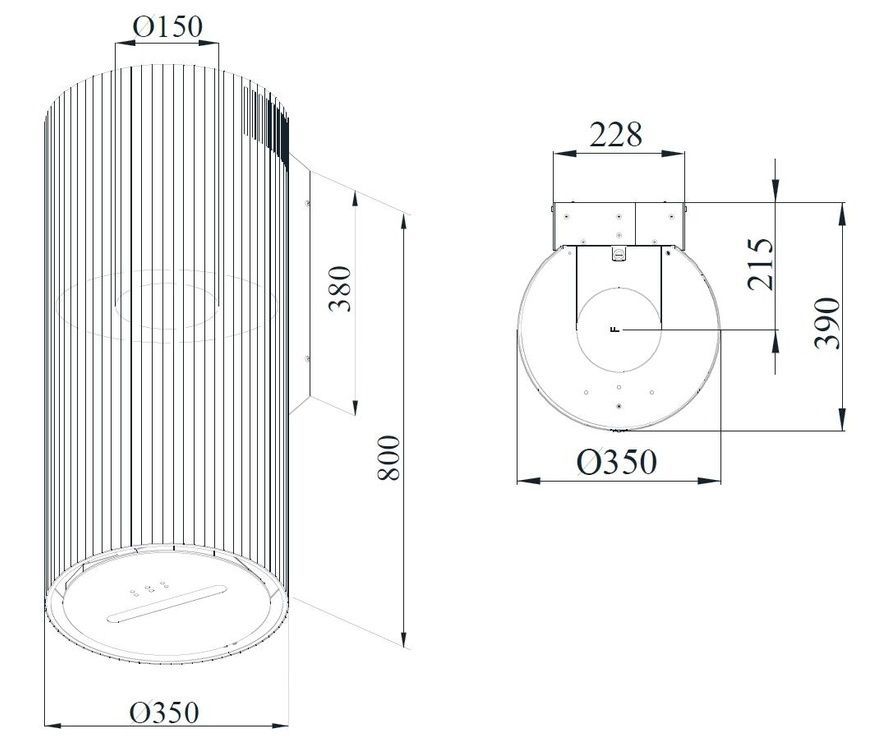 Кухонна витяжка Gunter&Hauer MARGARETTE 3D WALL BL MARGARETTE 3D WALL BL фото