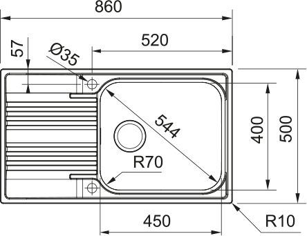Кухонна мийка Franke Smart SRX 611-86 XL, Полірована (101.0456.705) 101.0456.705 фото