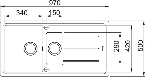 Кухонна мийка Franke Basis BFG 651, Онікс (114.0720.002) 114.0720.002 фото